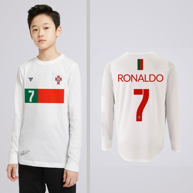 Bluza Copii Ronaldo - Portugalia - Alb Bluza Copii Ronaldo - Portugalia - Alb