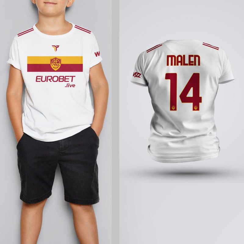 Tricou Copii Malen - AS Roma - Alb