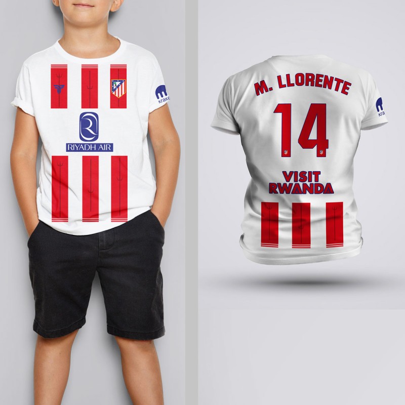 Tricou Copii Llorente - Atletico Madrid - Alb