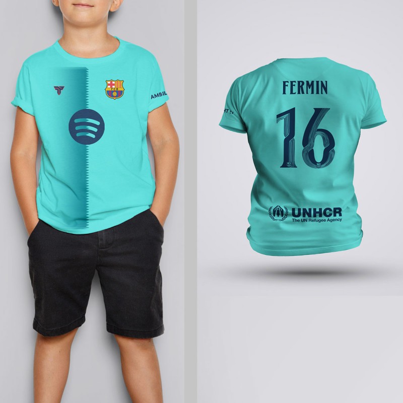 Tricou Copii Fermin - Barcelona - Vernil,Tricouri Fotbal