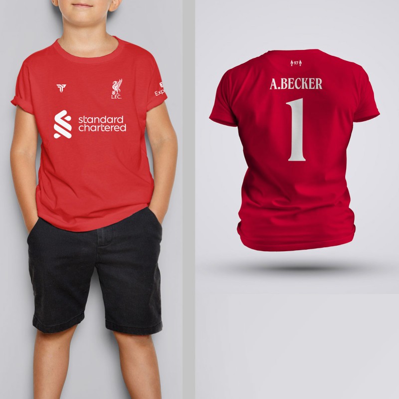 Tricou Copii Alisson - Liverpool FC - Rosu