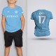 Tricou Copii Fernandez - Manchester City - Albastru,Tricouri Fotbal
