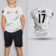 Tricou Copii Rafa Leao - Portugalia - Alb,Tricouri Fotbal