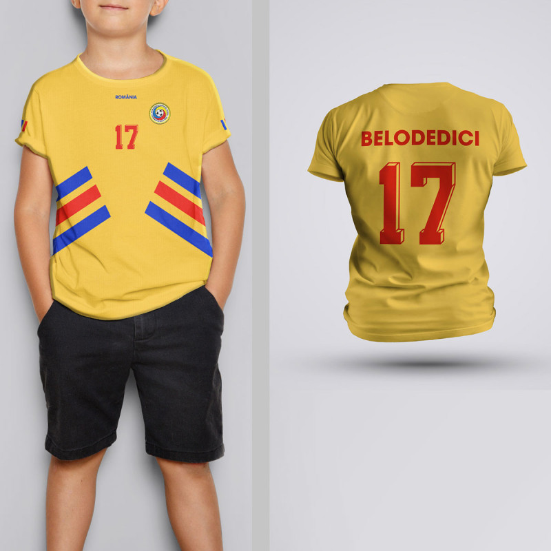 Tricou Copii Belodedici - Romania 94 - Galben