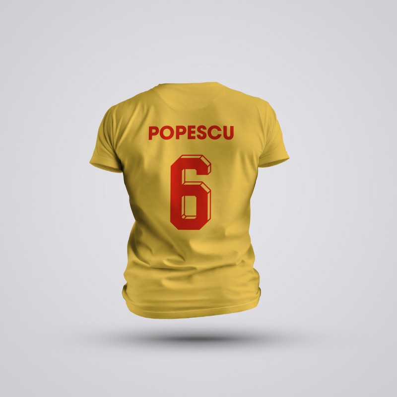 Tricou Copii Popescu - Romania 94 - Galben,Tricouri Fotbal