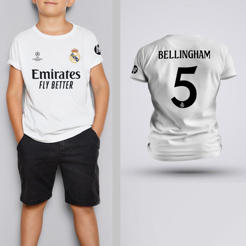 Tricou Copii Bellingham - Real Madrid - Alb,Tricouri Fotbal