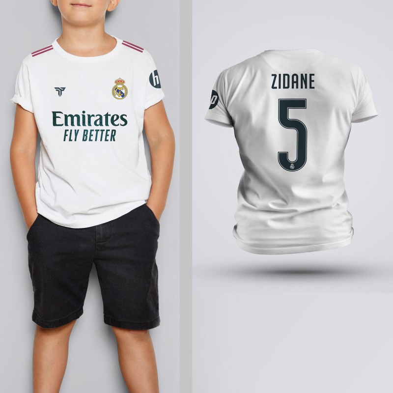 Tricou Copii Zidane - Real Madrid - Alb,Tricouri Fotbal
