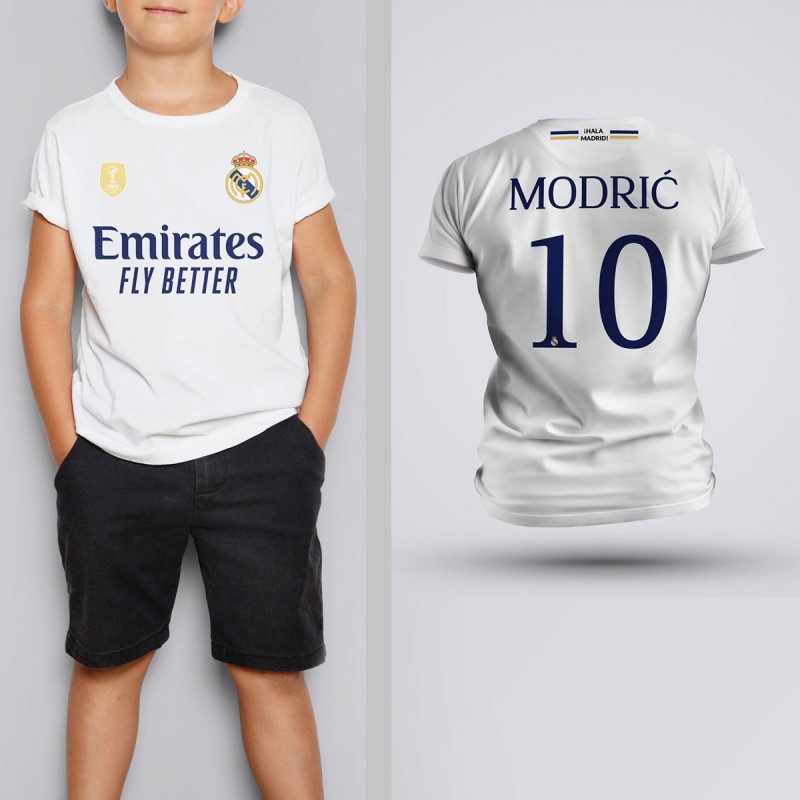 Tricou Copii Modric - Real Madrid - Alb