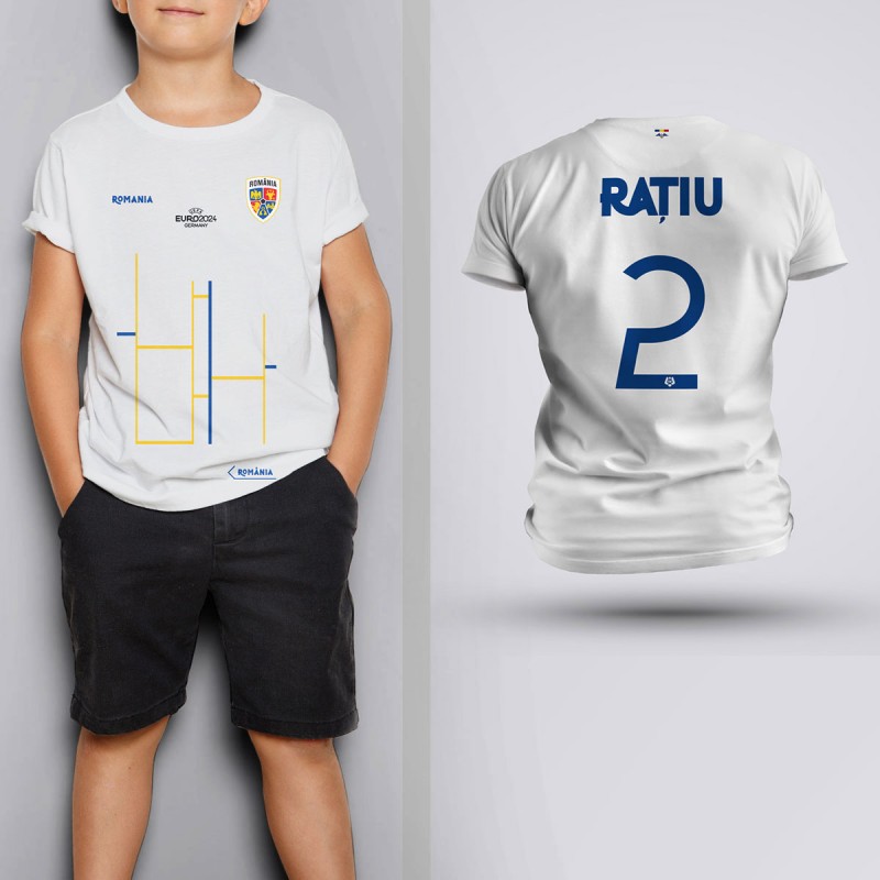 Tricou Copii Ratiu - Romania - Alb
