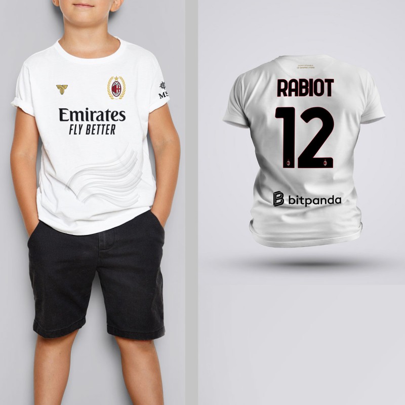 Tricou Copii Rabiot - AC Milan - Alb,Tricouri Fotbal