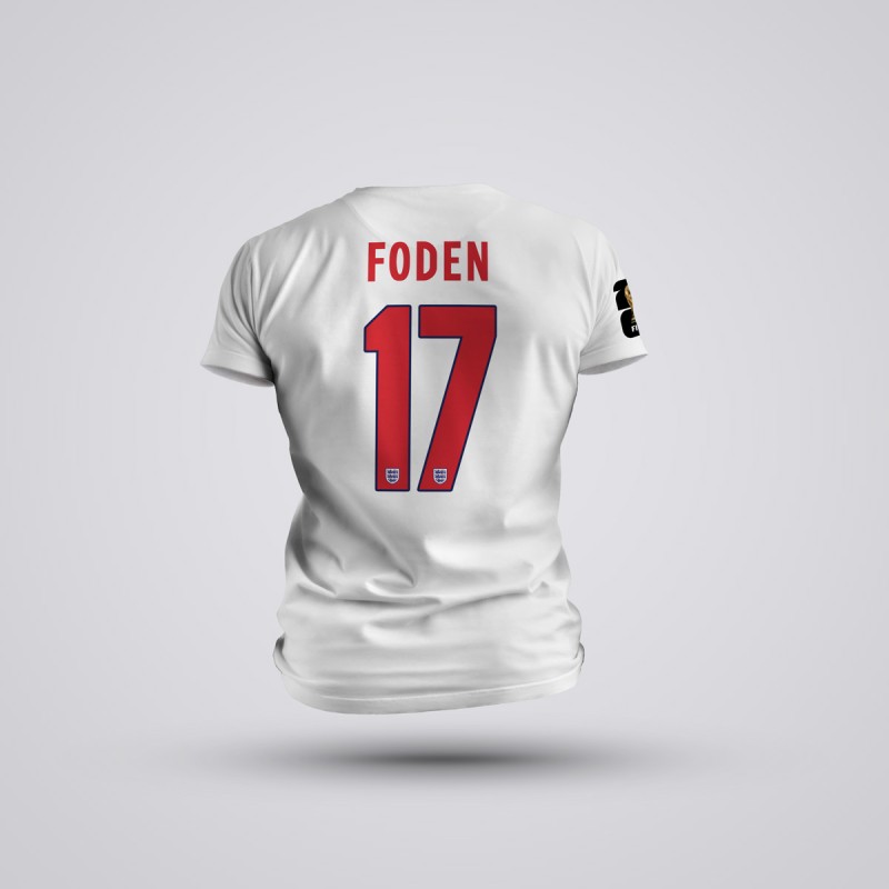 Tricou Copii Foden - Anglia - Alb,Tricouri Fotbal