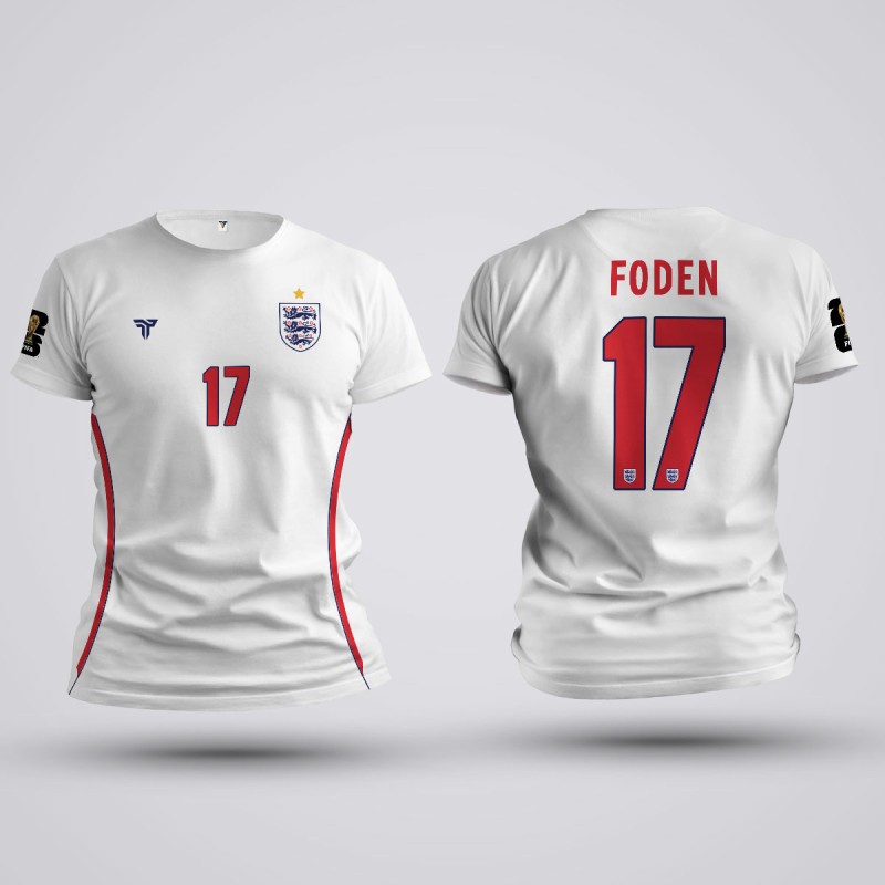 Tricou Foden - Anglia - Alb,Tricouri Fotbal
