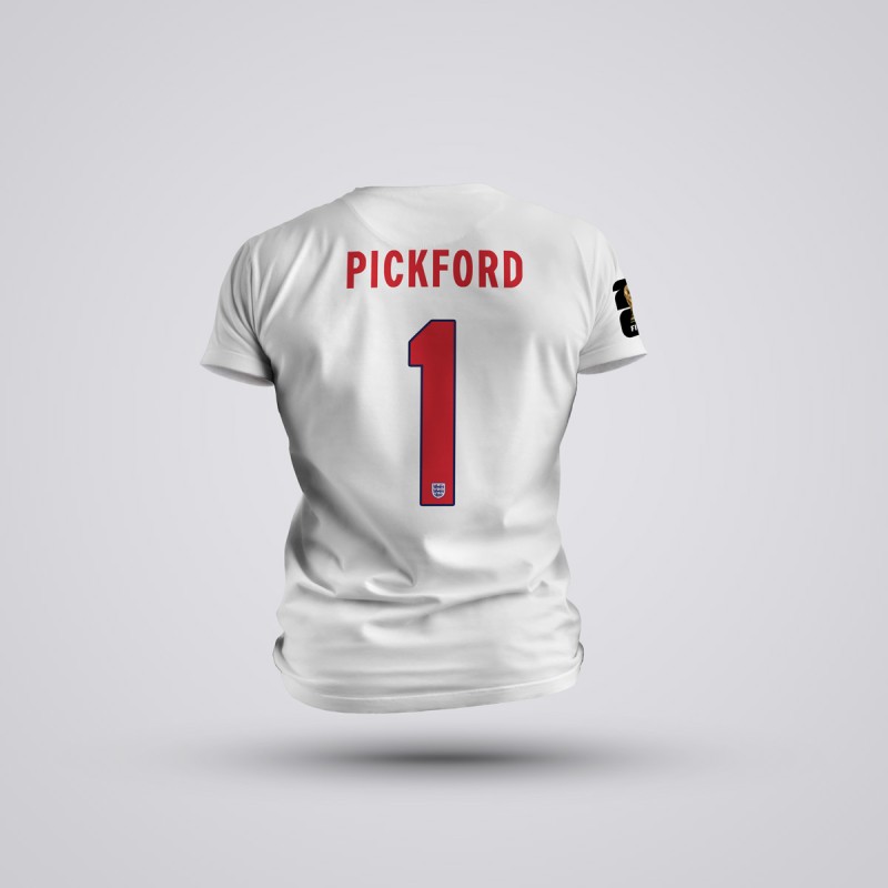 Tricou Pickford - Anglia - Alb,Tricouri Fotbal