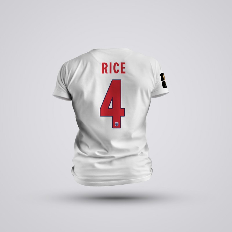 Tricou Rice - Anglia - Alb,Tricouri Fotbal