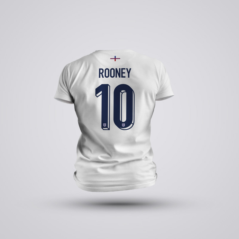 Tricou Rooney - Anglia - Alb,Tricouri Fotbal