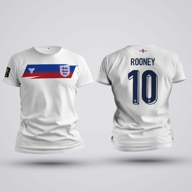 Tricou Rooney - Anglia - Alb,Tricouri Fotbal