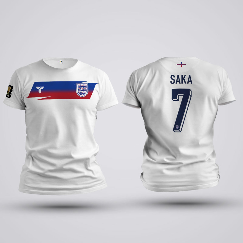 Tricou Saka - Anglia - Alb,Tricouri Fotbal