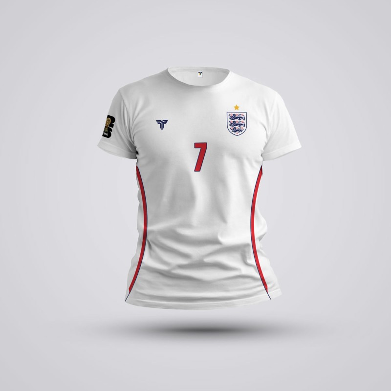 Tricou Copii Saka - Anglia - Alb,Tricouri Fotbal
