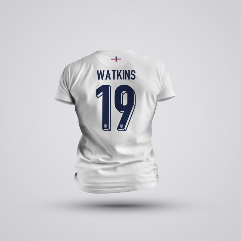 Tricou Watkins - Anglia - Alb,Tricouri Fotbal