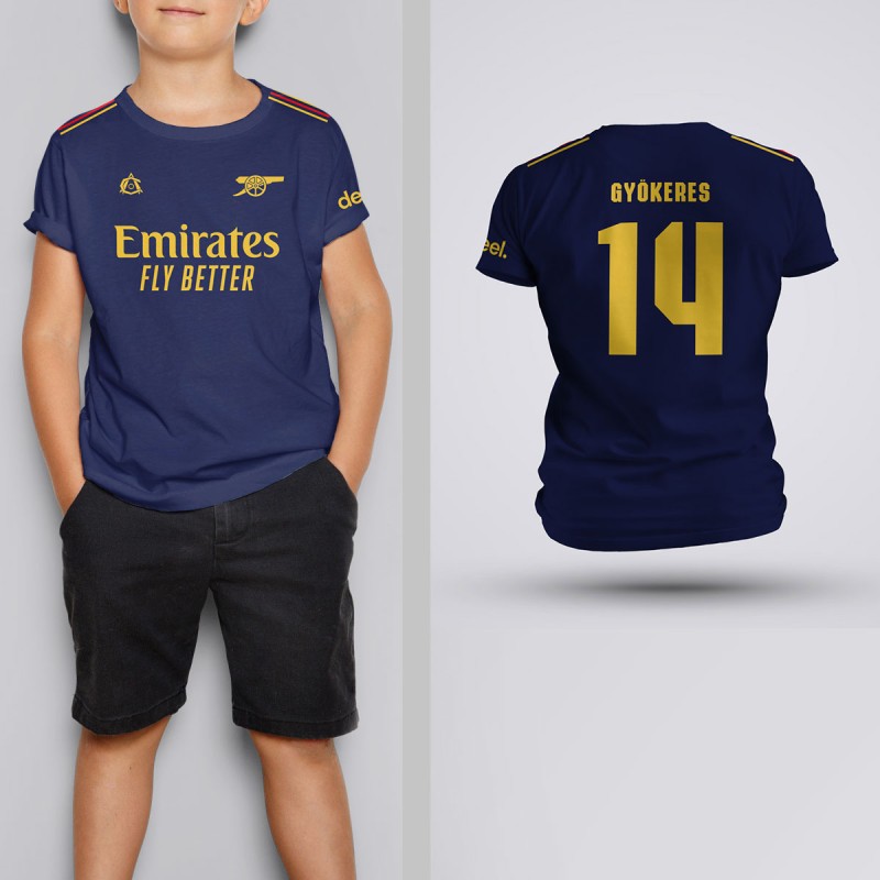 Tricou Copii Gyokeres - Arsenal FC - Bleumarin