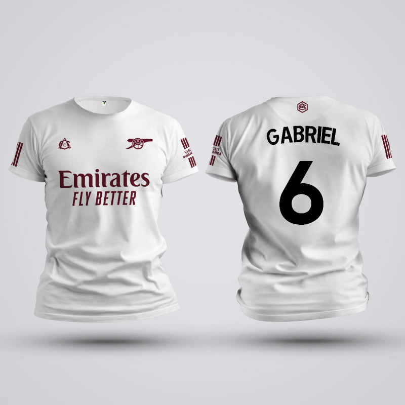 Tricou Gabriel - Arsenal FC - Alb