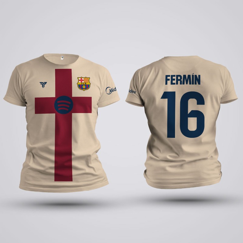 Tricou Fermin Lopez - Barcelona - Crem,Tricouri Fotbal