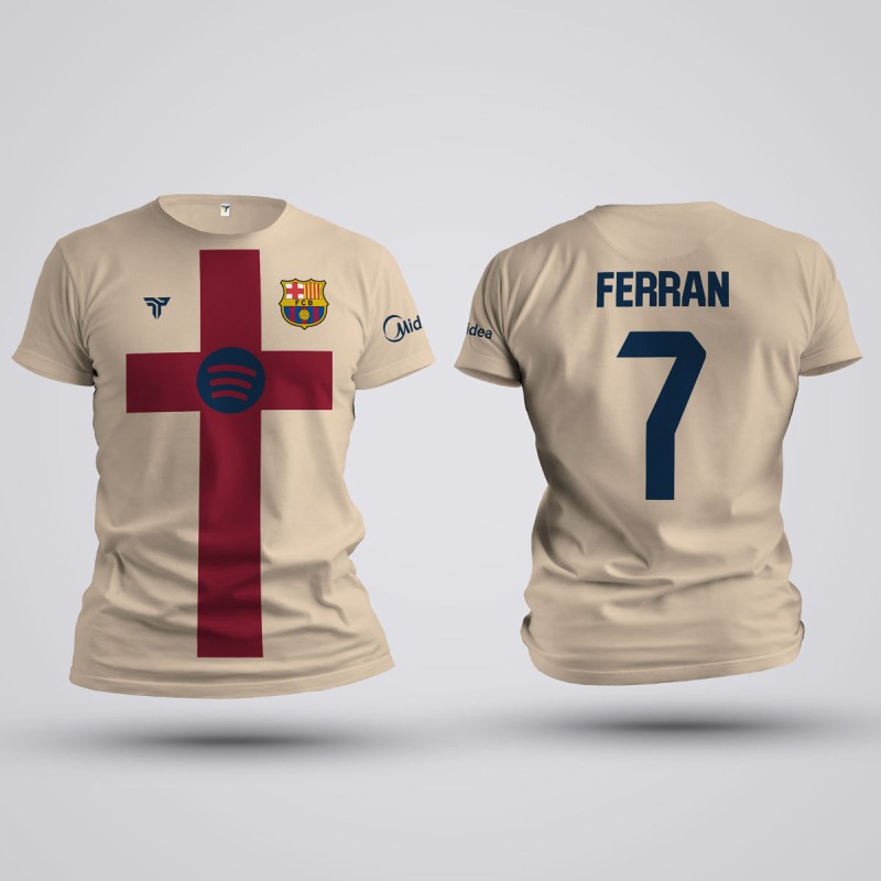 Tricou Ferran Torres - Barcelona - Crem ,Tricouri Fotbal