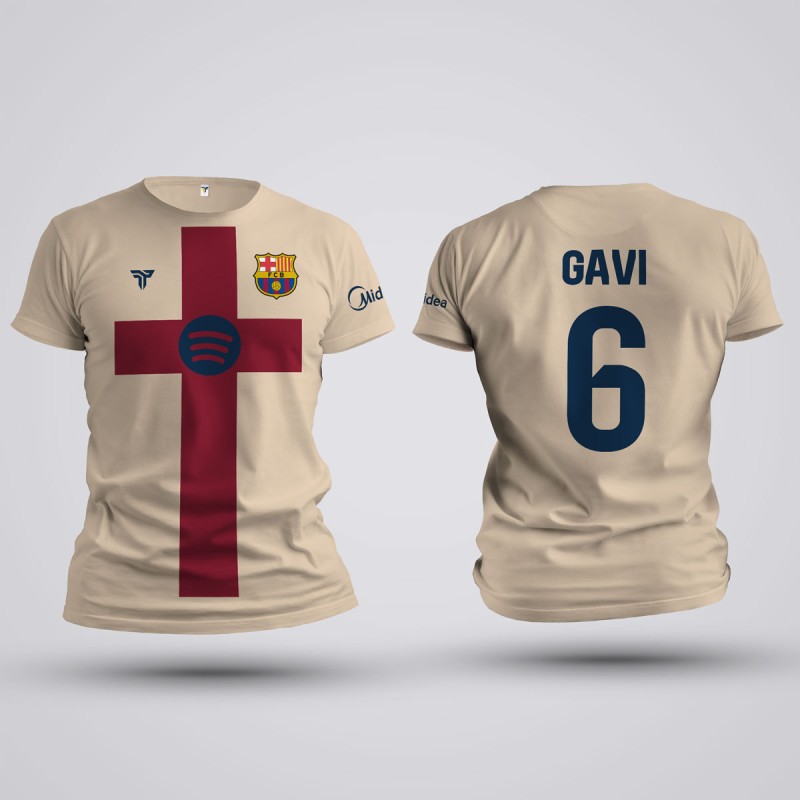 Tricou Gavi - Barcelona - Crem,Tricouri Fotbal