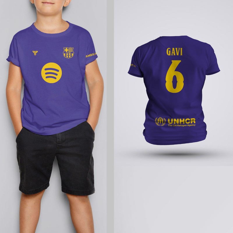 Tricou Copii Gavi - Barcelona - Mov,Tricouri Fotbal