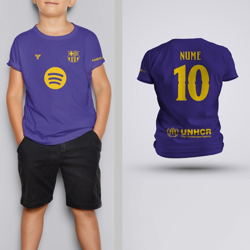 Tricou Copii - Barcelona - Mov - Personalizat,Tricouri Personalizate