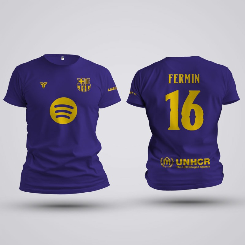 Tricou Fermin Lopez - Barcelona - Mov ,Tricouri Fotbal
