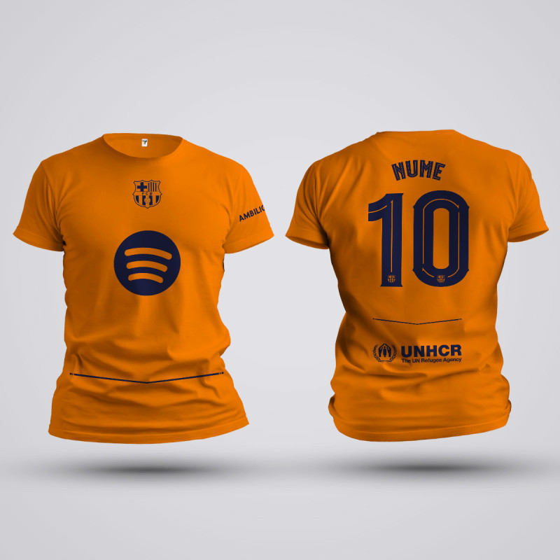 Tricou - Barcelona - Portocaliu - Personalizat Tricou - Barcelona - Portocaliu - Personalizat