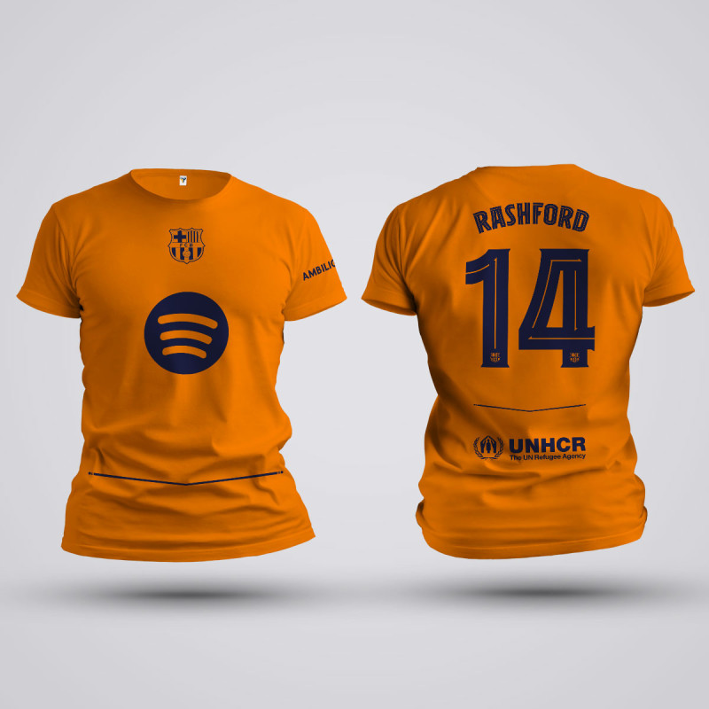 Tricou Rashford - Barcelona - Portocaliu Tricou Rashford - Barcelona - Portocaliu