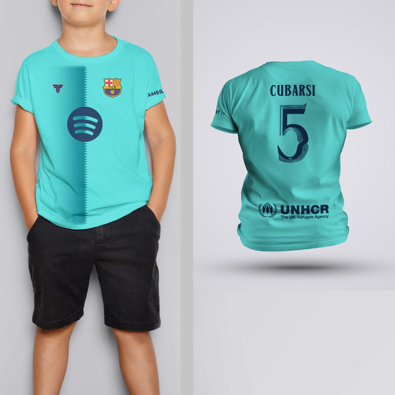 Tricou Copii Cubarsi- Barcelona - Vernil ,Tricouri Fotbal