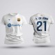 Tricou De Jong - Barcelona - Alb,Tricouri Fotbal
