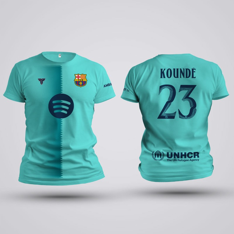 Tricou Kounde - Barcelona - Vernil,Tricouri Fotbal