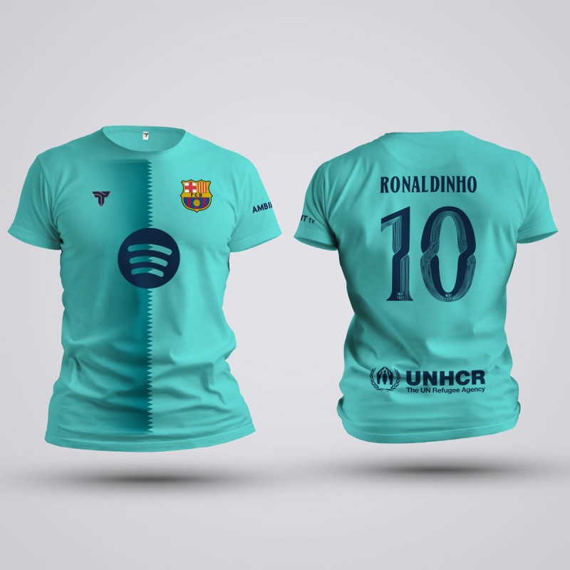 Tricou Ronaldinho - Barcelona - Vernil ,Tricouri Fotbal