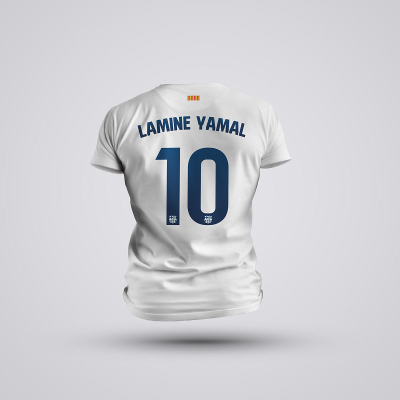 Tricou Copii Yamal - Barcelona - Alb Tricou Copii Yamal - Barcelona - Alb