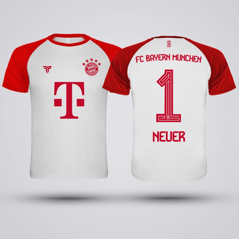 Tricou Neuer - FC Bayern Munich - Alb,Tricouri Fotbal