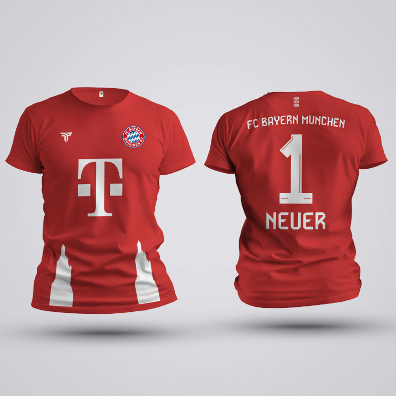 Tricou Neuer - FC Bayern Munich - Rosu