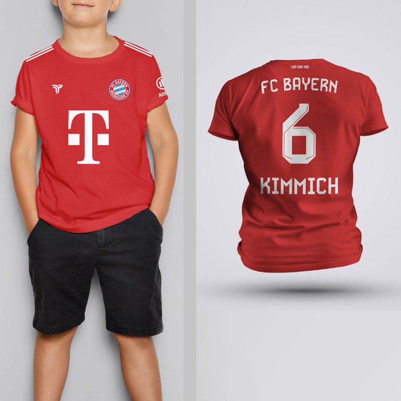 Tricou Copii Kimmich - FC Bayern Munich - Rosu,Tricouri Fotbal