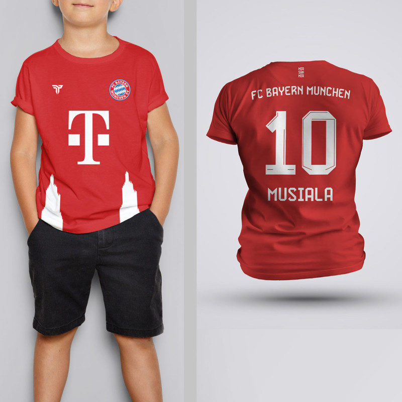 Tricou Copii Musiala - FC Bayern Munich - Rosu