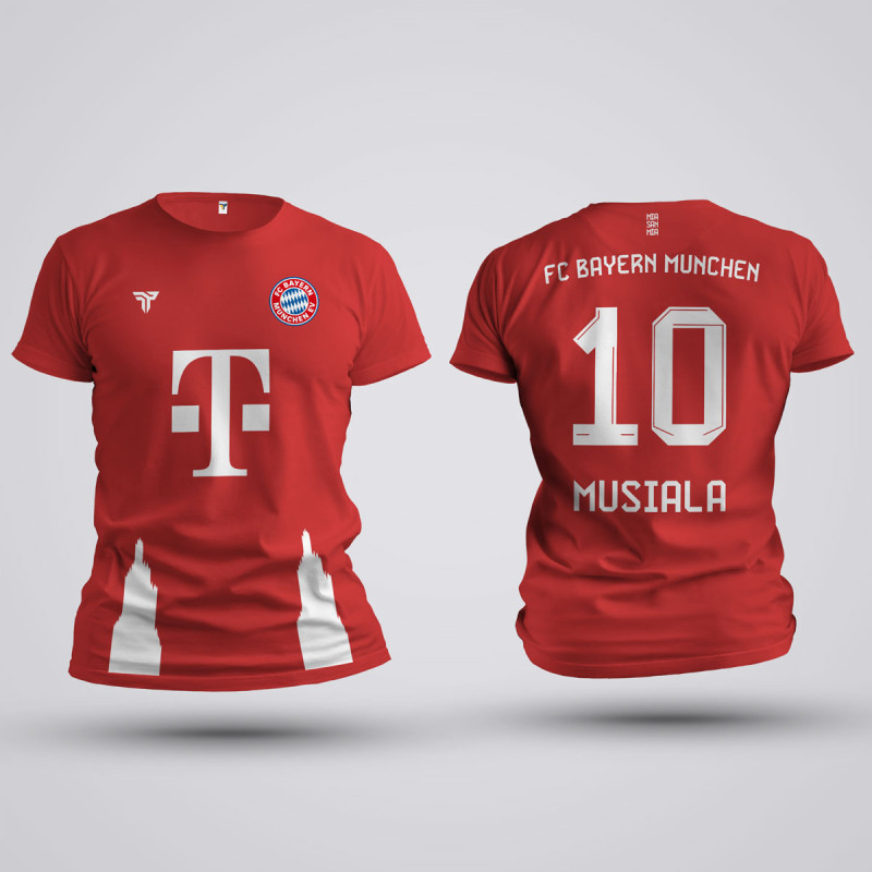 Tricou Musiala - FC Bayern Munich - Rosu
