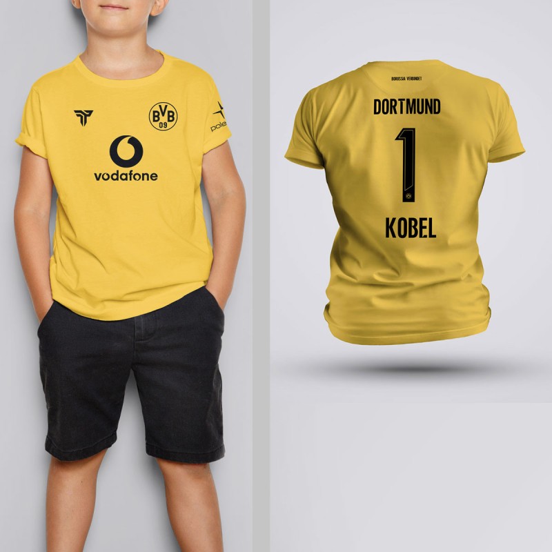 Tricou Copii Kobel - Borussia Dortmund - Galben