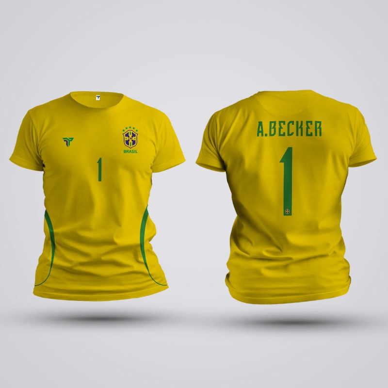 Tricou Alisson - Brazilia - Galben