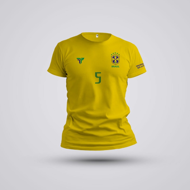 Tricou Casemiro - Brazilia - Galben