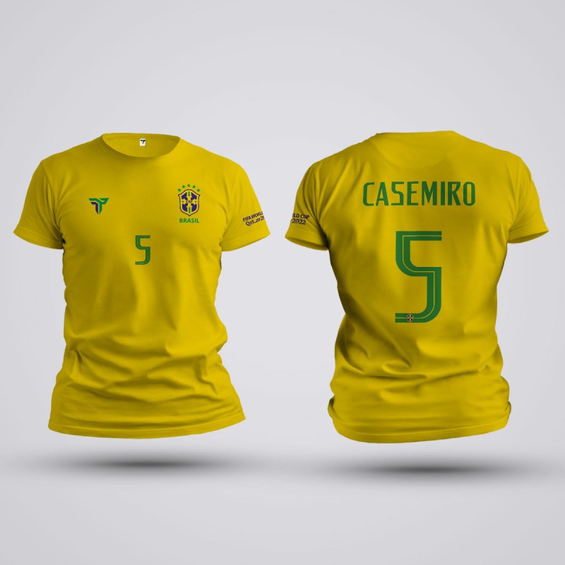 Tricou Casemiro - Brazilia - Galben