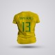 Tricou Dani Alves - Brazilia - Galben,Tricouri Fotbal