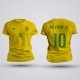 Tricou Neymar Jr - Brazilia - Galben