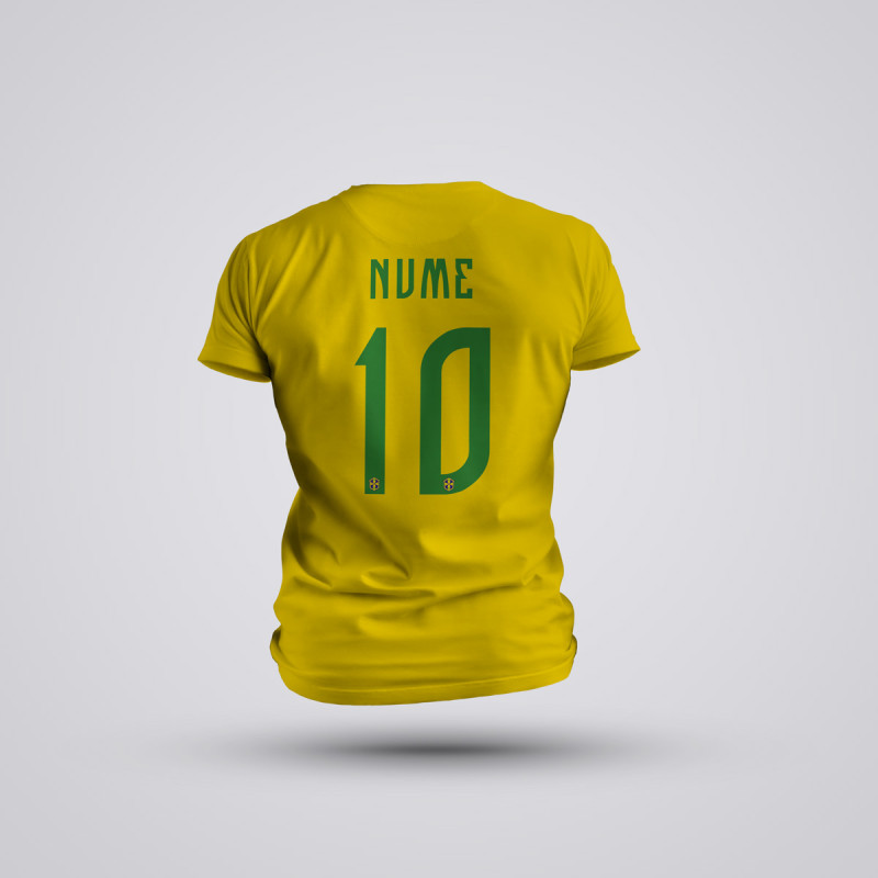 Tricou - Brazilia - Galben - Personalizat,Tricouri Personalizate